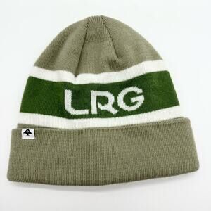 LRG Limited Research Group Signature Spellout Beanie Green - OS - Streetwear Y2K